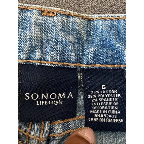 Sonoma Girls Embroidered Butterfly Bootcut Jeans  Size M - Picture 8 of 9